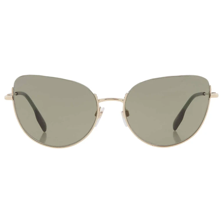 Burberry Harper Green Cat Eye Ladies Sunglasses BE3144 1109/2 58