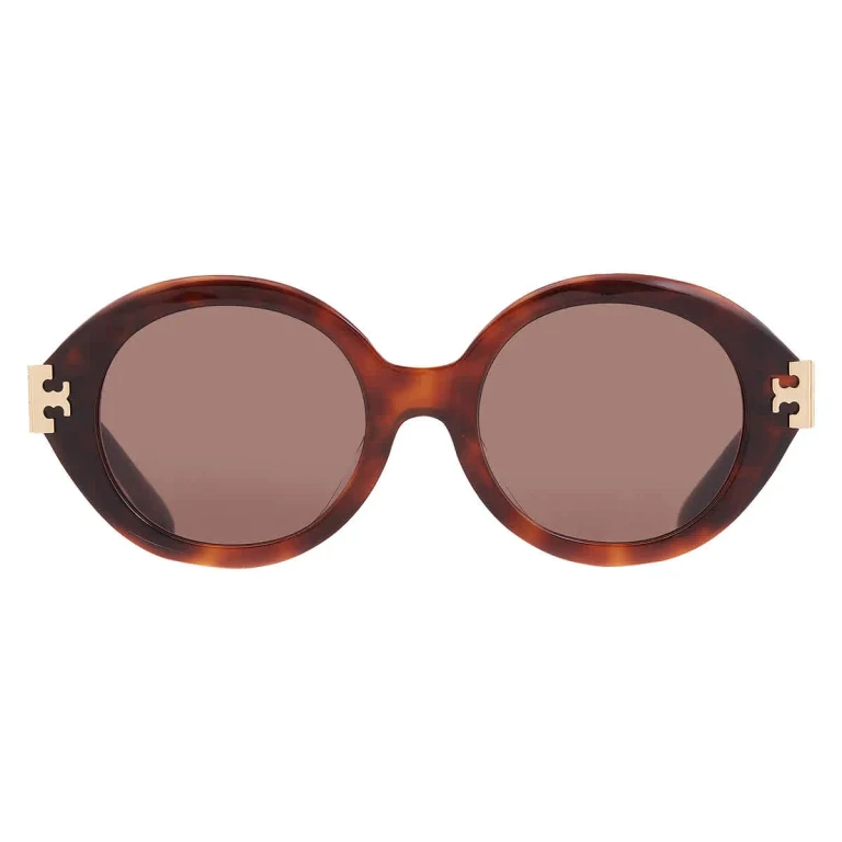 Tory Burch Dark Brown Oval Ladies Sunglasses TY7210U 201173 52