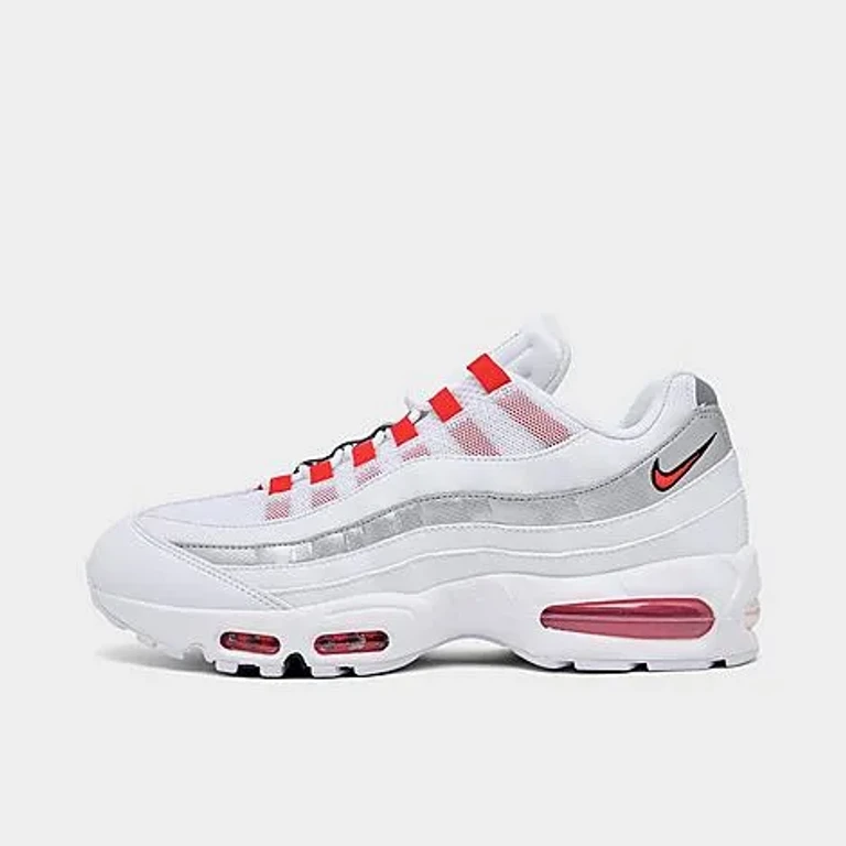 Nike Men's Air Max 95 Big Bubble SE England Casual Shoes in White/Metallic Silver/Obsidian Size: 7.5