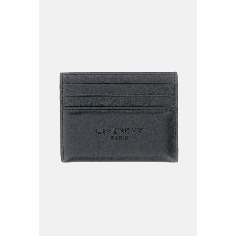 Givenchy Black Leather Card Holder Exterior: Calf Portafogli - Men