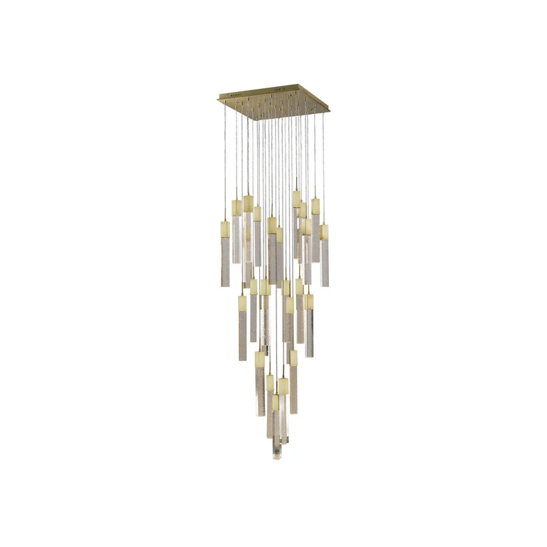 The Original Glacier Avenue 41-Light 4Flush Mount Pendant in Brushed Brass
