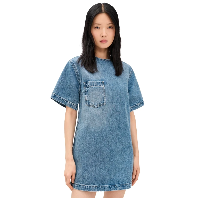 ANINE BING Tulah Dress Tidal Blue M