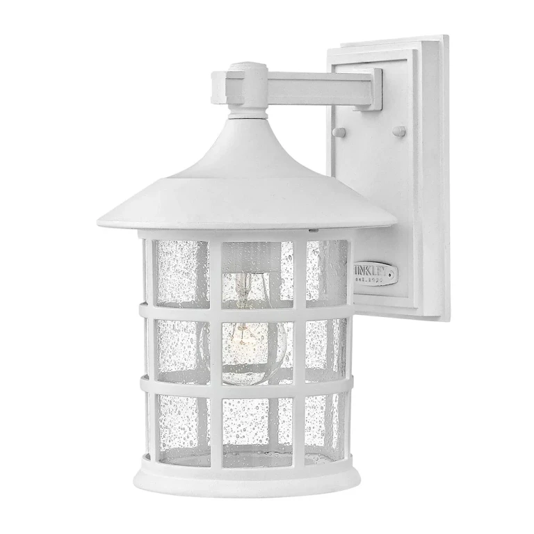 Textured White LED Outdoor Lantern from the Freeport Coastal Elements Collection