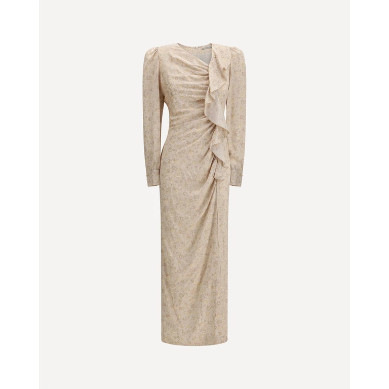ALESSANDRA RICH Jacquard Draped Dress with flounces Female 40