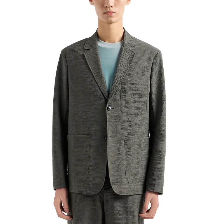 Emporio Armani Technical Seersucker Blazer