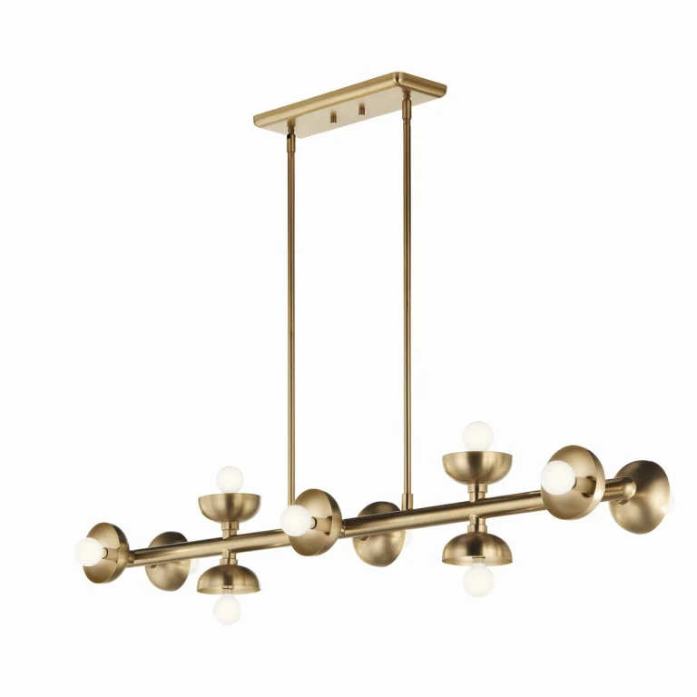 Champagne Bronze Linear Chandelier from the Palta Collection