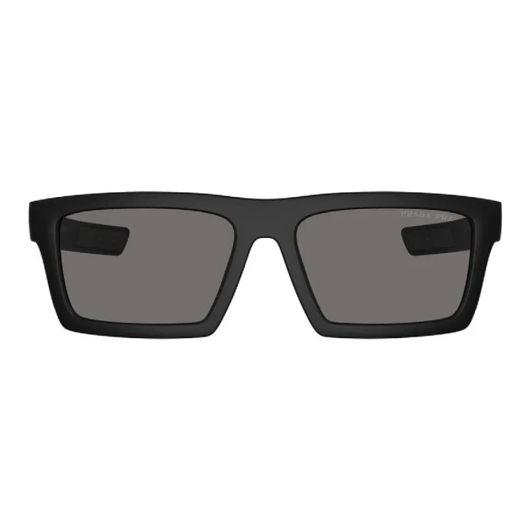 Prada Linea Rossa Dark Grey Polarized Rectangular Mens Sunglasses PS 02ZSU 1BO02G 58