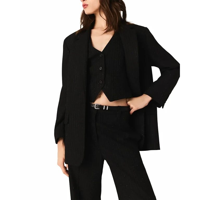 Maje Vanoir Rhinestone Suit Jacket