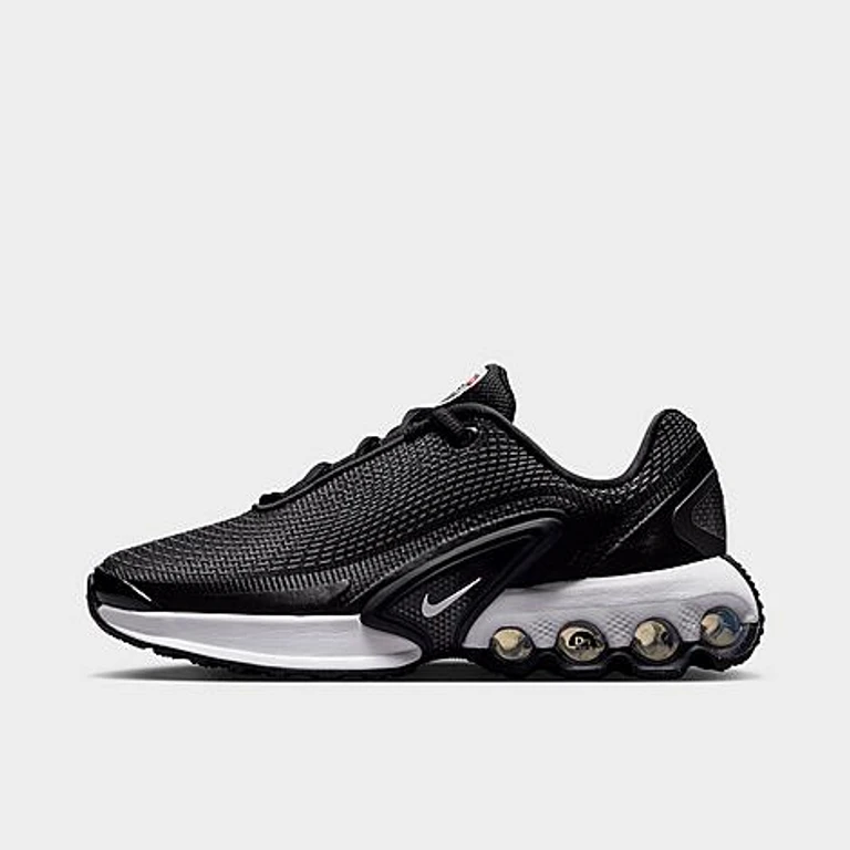 Nike Big Kids Air Max Dn Casual Shoes in Black/Dark Grey/Black Size: 3.5