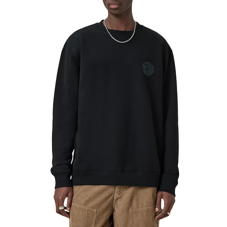 Allsaints Relaxed Fit Waved Crewneck Sweatshirt