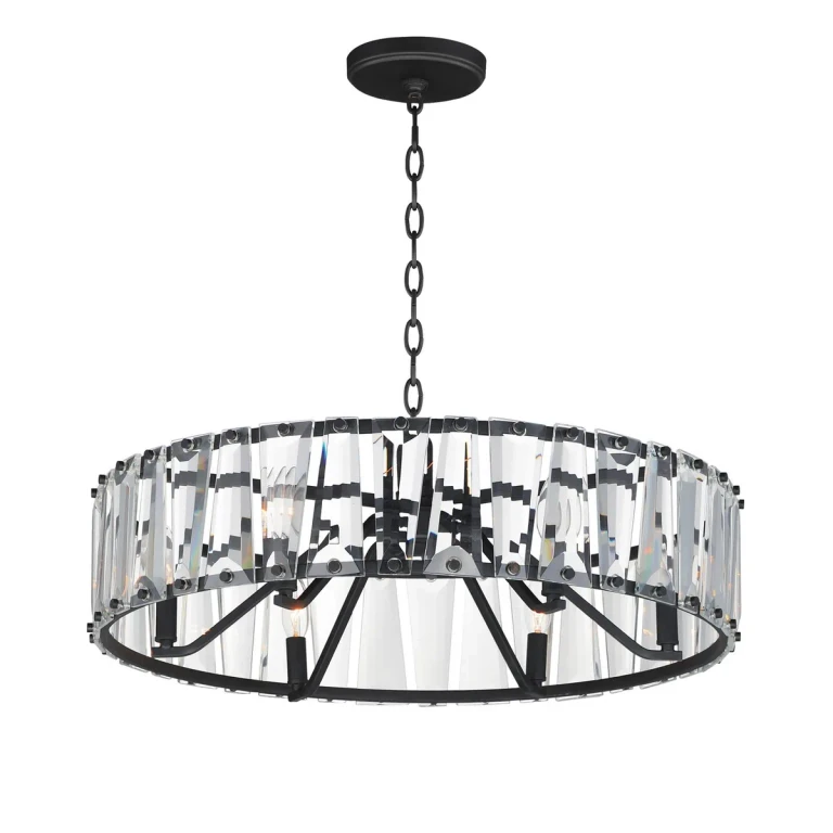 Black Six Light Chandelier from the Odeon Collection