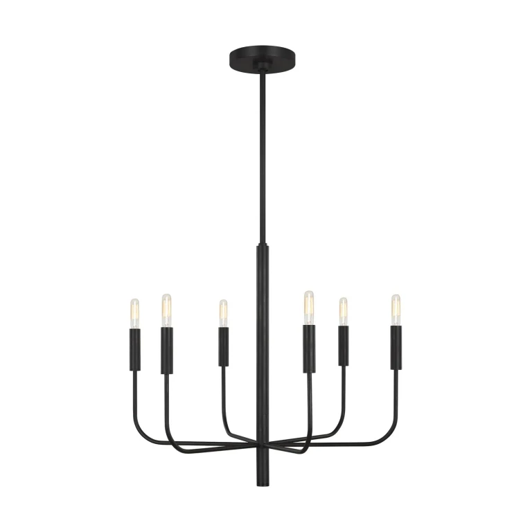 Visual Comfort Studio Brianna 6-Light Chandelier in Aged Iron by Ellen Degeneres