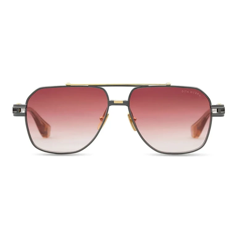Dita Kudru - Black Iron / Yellow Gold Sunglasses