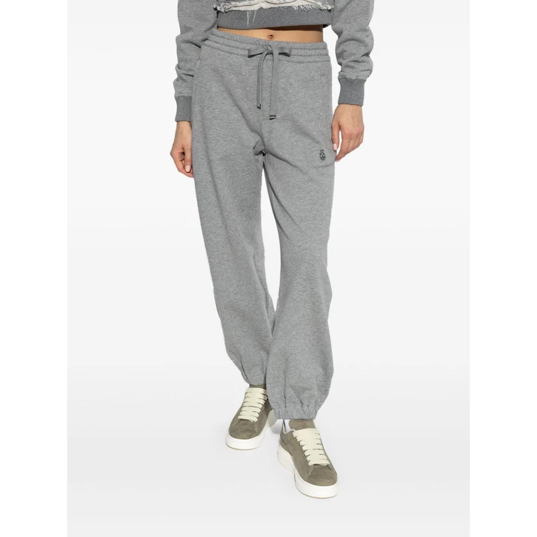 Alexander McQueen Trousers Grey Cotton - Women