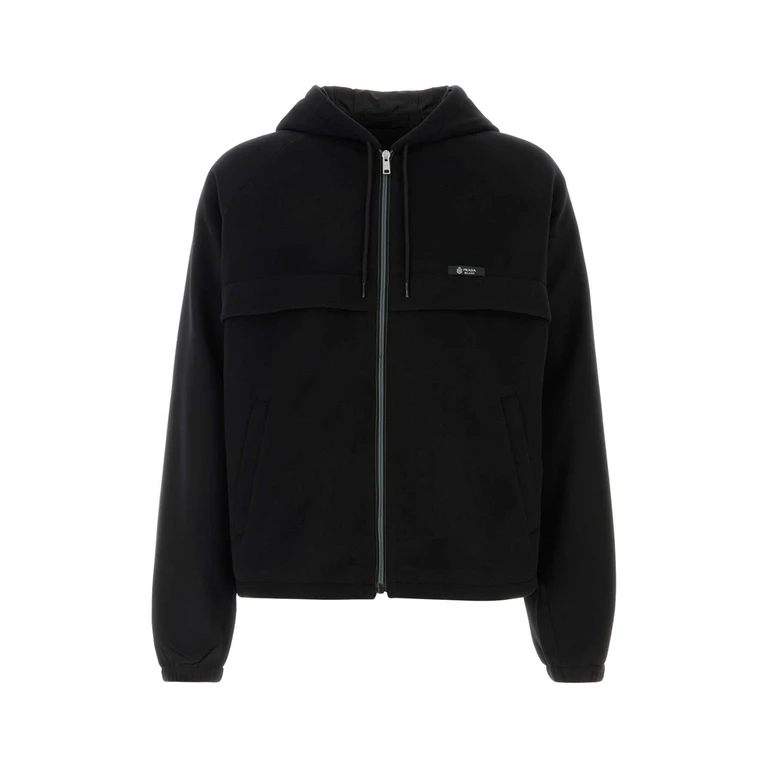 Prada Black Pile Jacket Nero Giubbini - Men