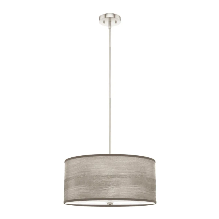 Light Grey Oak Three Light Pendant from the Solhaven Collection