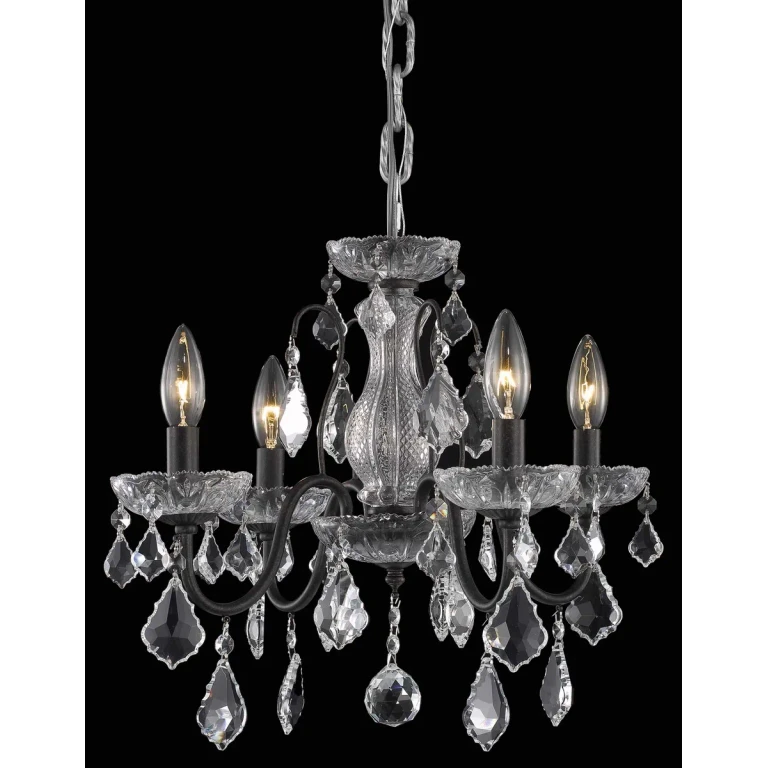Dark Bronze Four Light Pendant from the Calista Collection