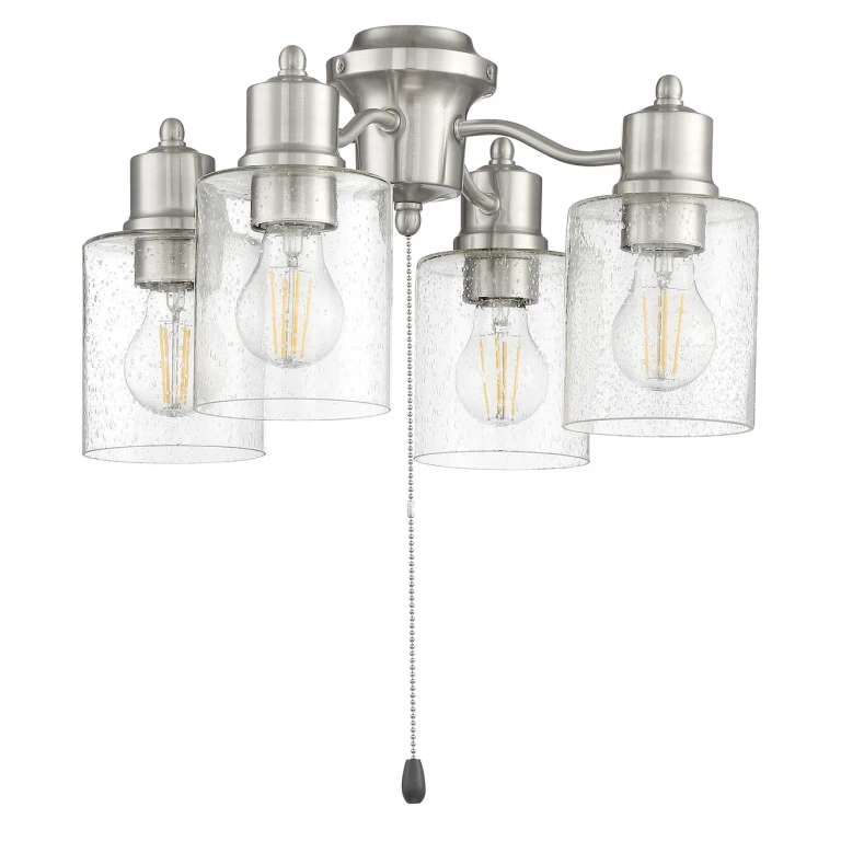 Brushed Polished Nickel LED Fan Light Kit from the Light Kit-Armed Collection