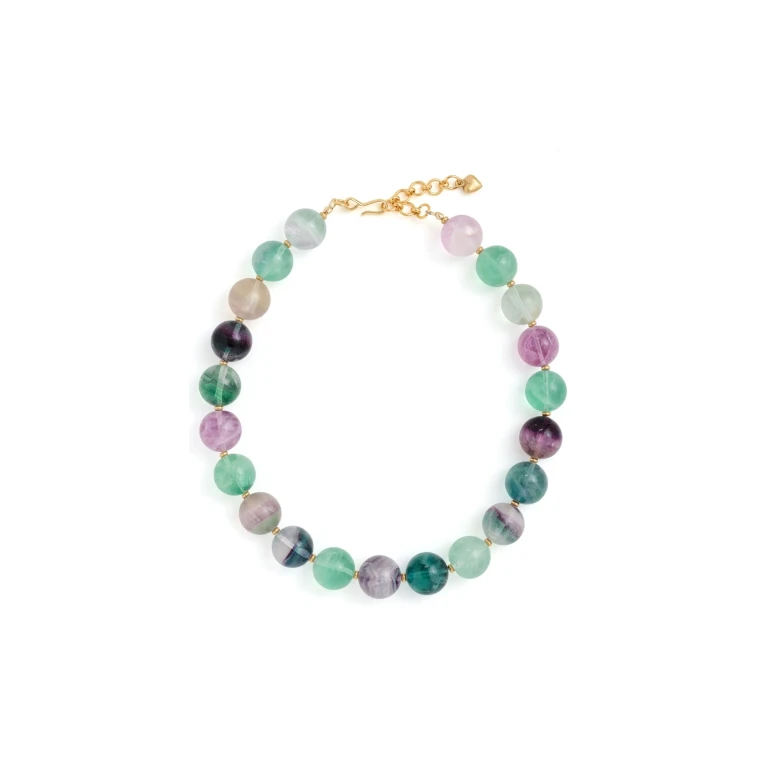 Brinker + Eliza Cosmic Necklace Fluorite One Size