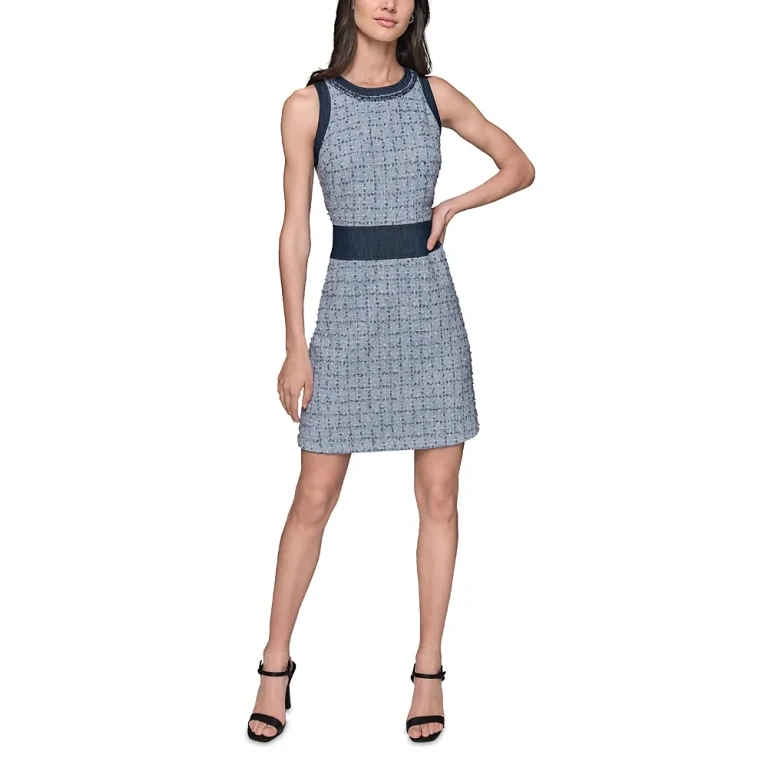 Karl Lagerfeld Paris Tweed A Line Dress