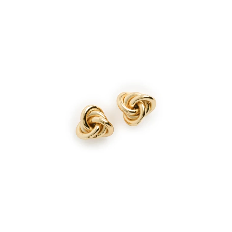 SHASHI Knot Stud Earrings Gold One Size