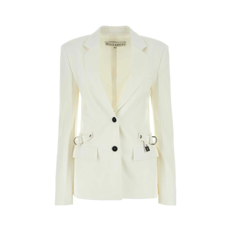 J. W. Anderson White Stretch Polyester Blend Blazer