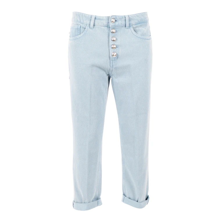 Dondup KOONS BOT GIOIE PANTS Light Blue Cotton Jean - Women