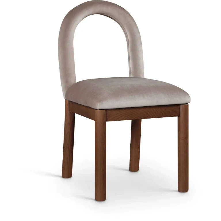 Conrad Taupe Velvet Upholstered Dining Chair