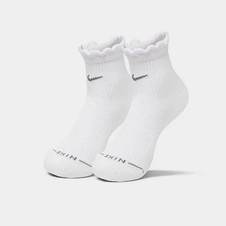 Nike Women's Everyday Elevated Mid-Crew Socks (2-Pack) in White Size: Small