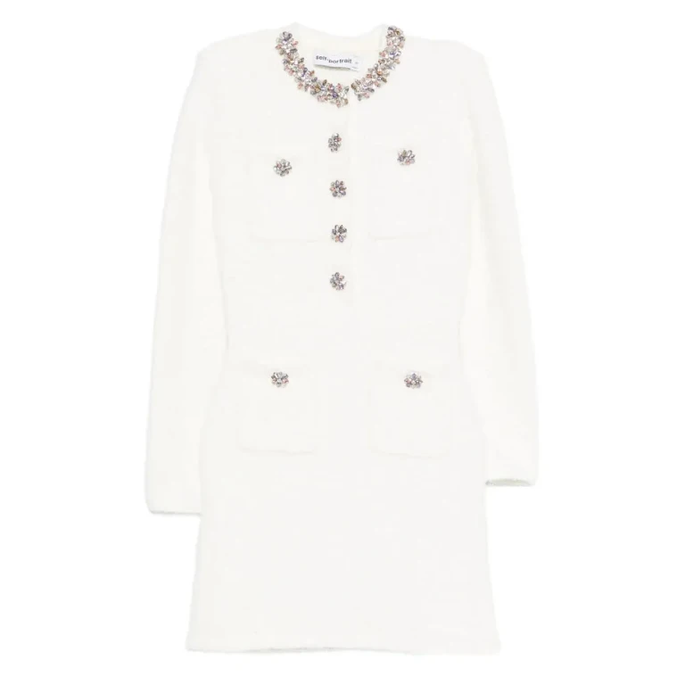 Self Portrait Robe Courte - Blanc