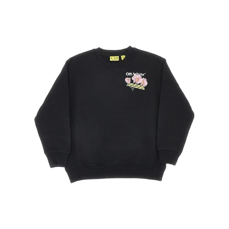 OFF WHITE 'Daisy Tape' print crewneck sweatshirt Kids 12+