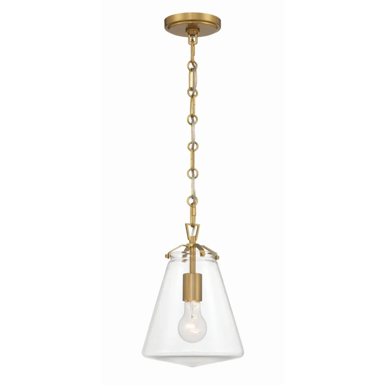 Luxe Gold One Light Mini Pendant from the Voss Collection