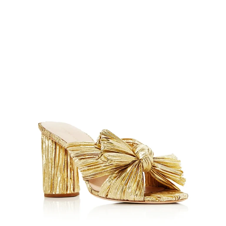 Loeffler Randall Women's Penny Pleated High Heel Slide Sandals
