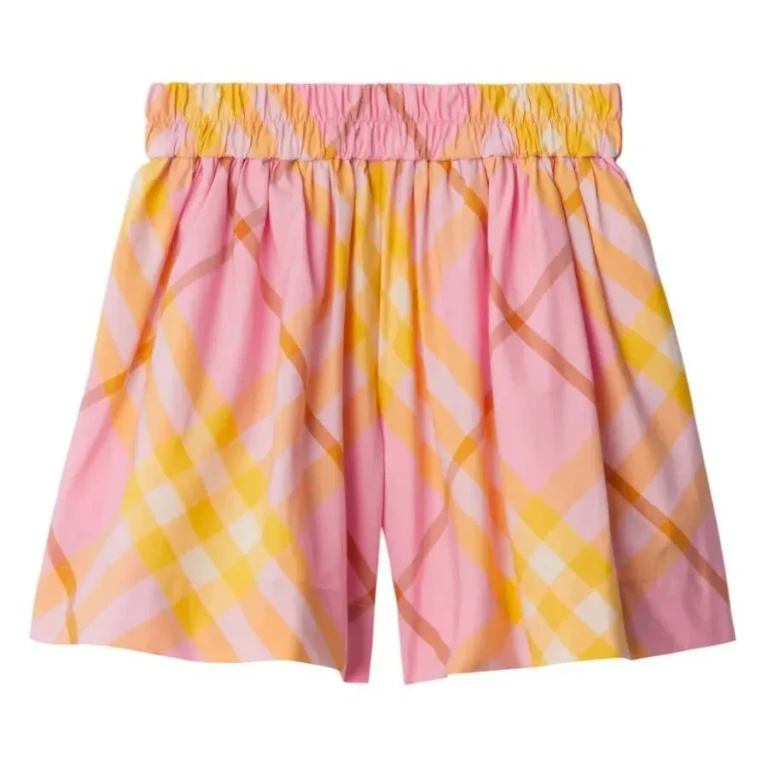 Burberry Kids Marcy Check Cotton Shorts
