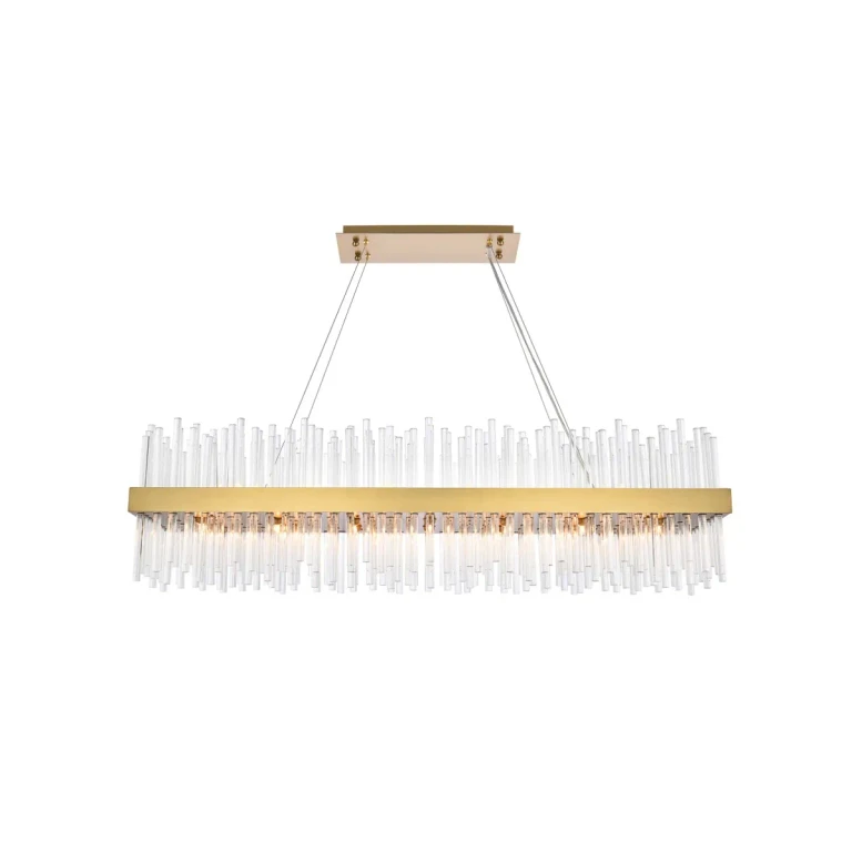 Satin Gold 28 Light Chandelier from the Dallas Collection