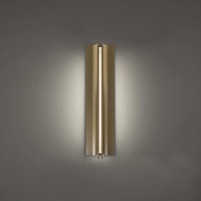 Aged Brass LED Wall Sconce from the Strait Collection