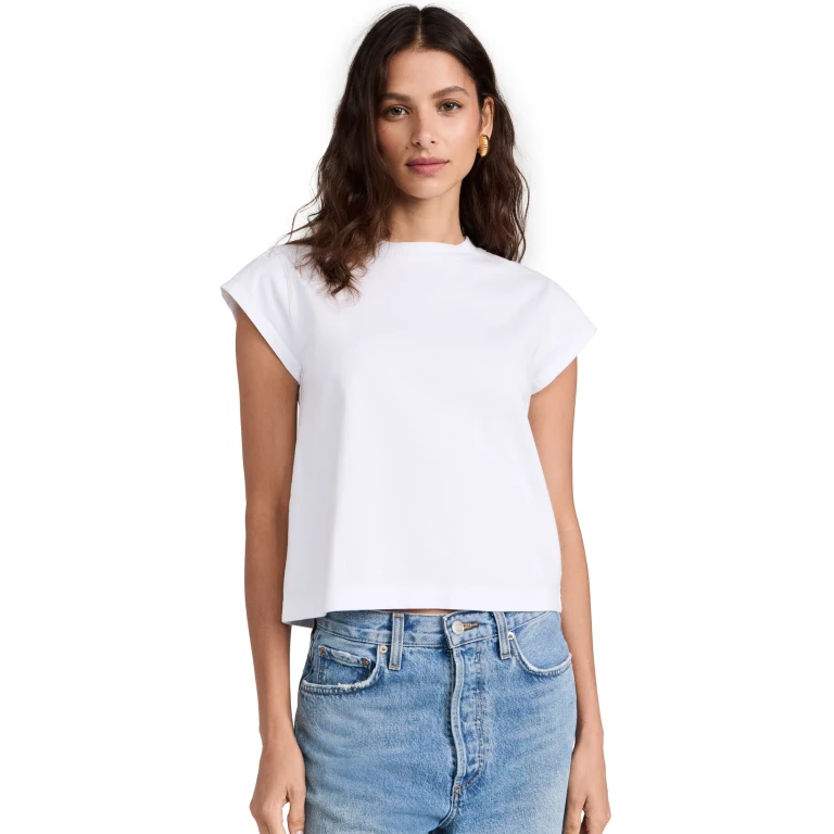 AGOLDE Bryce Cap Sleeve T-Shirt Black XS