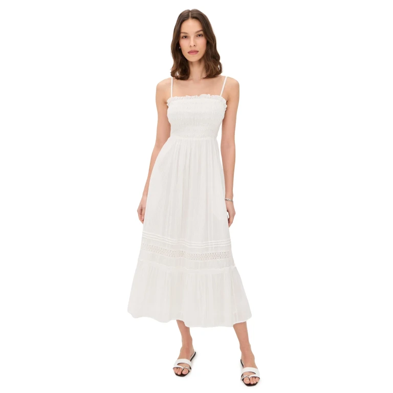 Cleobella Magnolia Midi Dress Ivory M