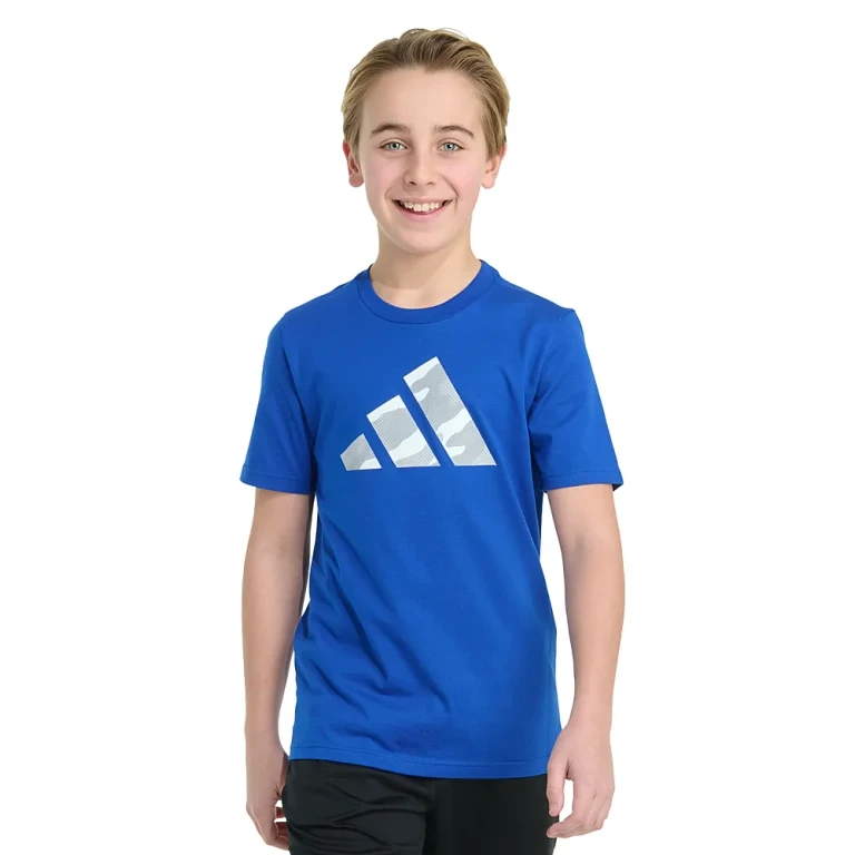 Adidas Boys' Short Sleeved Halftone Camo Logo Graphic Tee - Big Kid