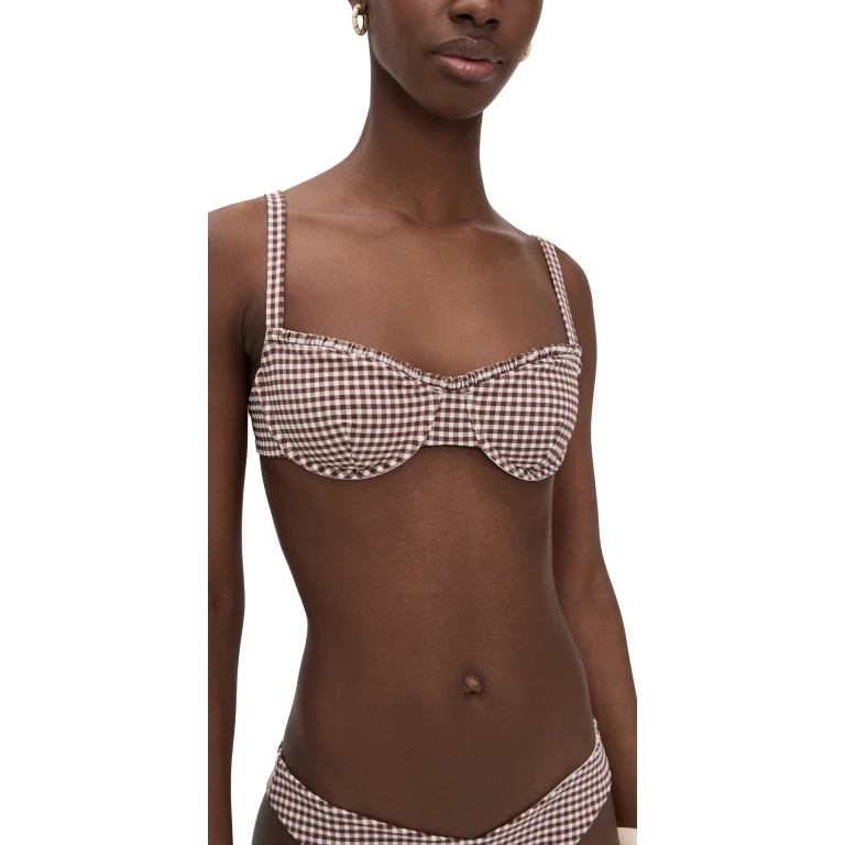 Onia Marilyn Bikini Top Black/White S