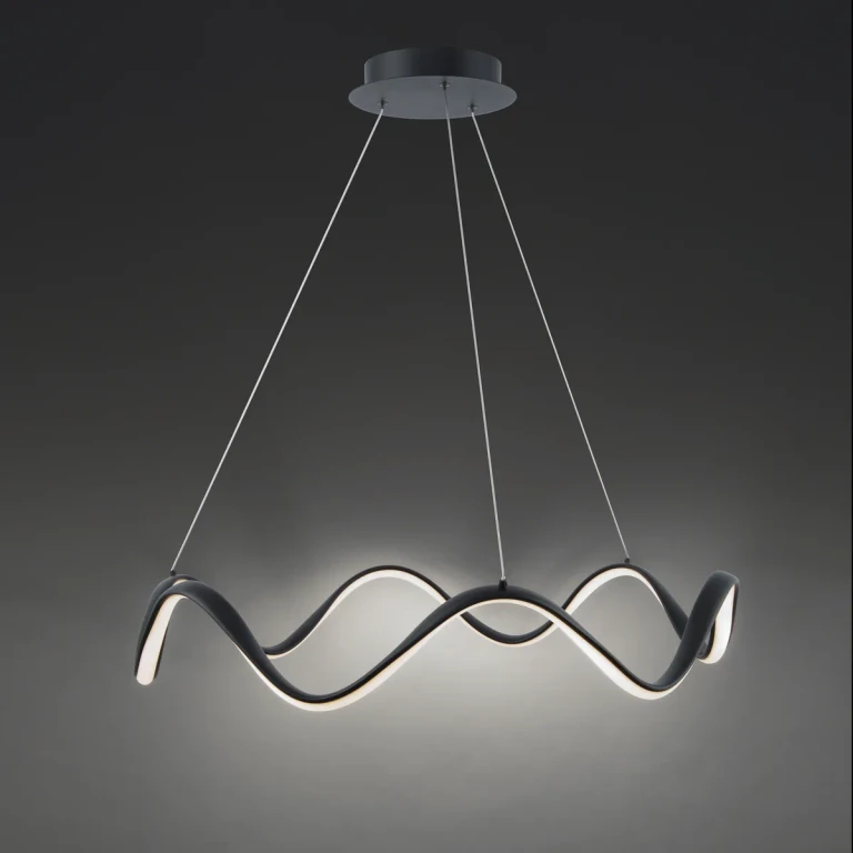 Black LED Pendant from the Morae Collection