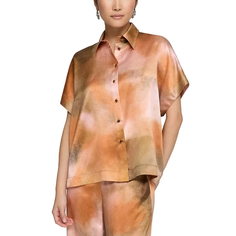 Lafayette 148 New York Oversized Silk Dolman Sleeve Top