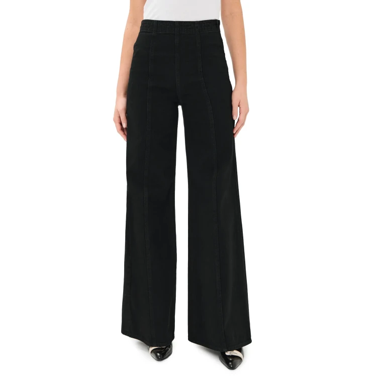 Ulla Johnson The Bianca Wide Leg Jeans Noir 32
