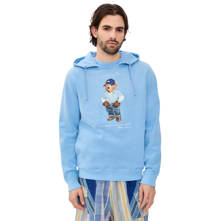 Polo Ralph Lauren Original Label Denim Bear Hoodie Chambray Blue/Denim Bear L