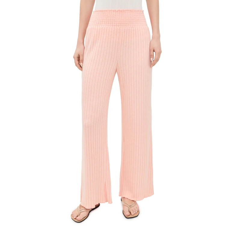 Z Supply Dawn Smocked Rib Pants Bellini L