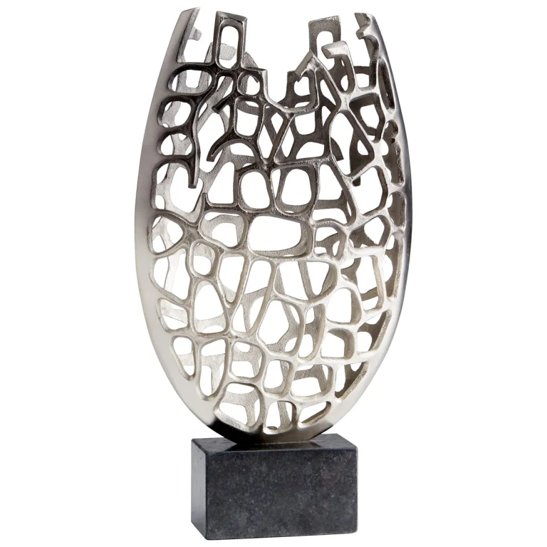 Blossoming Laurel Sculpture in Nickel