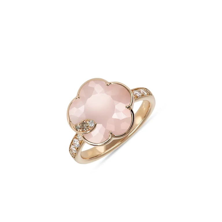 Pasquale Bruni Petit Joli Lunaire 18K Rose Gold Lunar Garden Gem Ring with Diamonds, 0.23 tcw