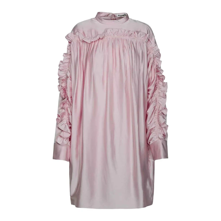 Jil Sander knielange jurk - Nude