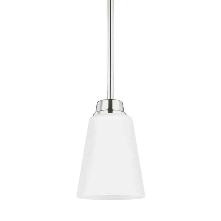 Brushed Nickel One Light Mini-Pendant from the Kerrville Collection