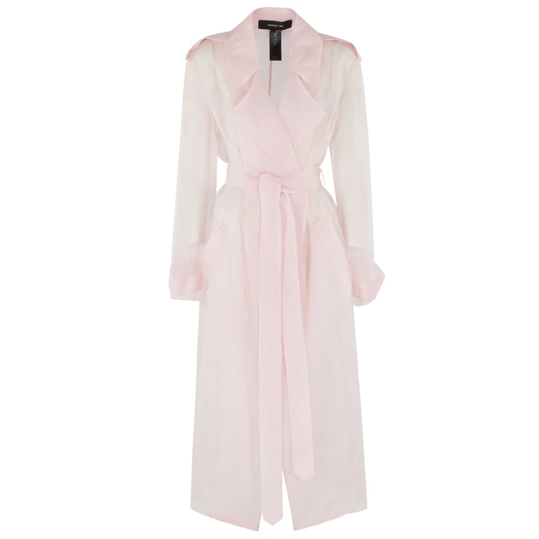 Federica Tosi Trench In Organza Di Seta Pink & Purple - Women